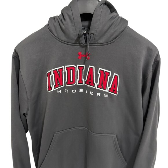 Under Armour Indiana Hoosiers Pullover Hoodie Sweatshirt Size Large Embroidered - Picture 1 of 6